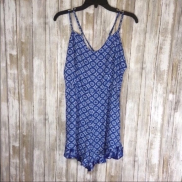 Made by MINKPINK Blue Medallion Romper - Picture 4 of 7